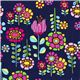 dark blue flowers with stem fabric by Timeless Treasures 1