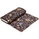 dark blue houndstooth flower designer flannel fabric USA 3