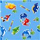 dinosaur fabric for boys palm trees Kokka 1
