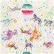 double gauze fabric colourful horses stars from Japan 1