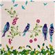 echino canvas Kokka fabric birds green from Japan 1