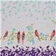 echino canvas Kokka fabric birds purple from Japan 1
