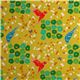 echino canvas Kokka fabric flower birds yellow Japan 2