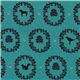 echino canvas Kokka fabric ornaments animals turquoise 1
