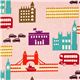 echino Canvas Designer Stoff London pink aus Japan 1