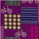 echino canvas designer fabric bicycle purple from Japan 1
