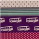 echino canvas designer fabric bus purple from Japan 1