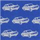 echino canvas designer fabric cars blue from Japan 1