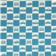 echino canvas designer fabric cars squares turquoise 2