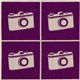 echino canvas designer fabric ni-co camera purple Japan 1