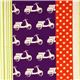 echino canvas designer fabric scooter Vespa purple 1