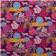 echino Canvas Stoff Bond violett Zebra Leopard 2
