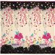 echino canvas fabric Wish black birds flowers 3