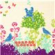 echino canvas fabric Wish purple birds flowers 1