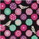 echino canvas fabric birds bonbon black from Japan 1
