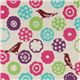 echino canvas fabric birds bonbon natural from Japan 1