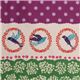 echino canvas fabric birds flap purple from Japan 1