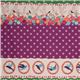echino canvas fabric birds flap purple from Japan 3