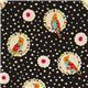 echino canvas fabric cockatiel bird black from Japan 1