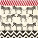 echino canvas fabric off-white zebras & stripes Japan 1