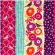 echino laminate fabric Peck birds stripes pink 1