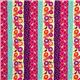 echino laminate fabric Peck birds stripes pink 2