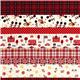 ecru London fabric with checkered stripes emblem guard 2