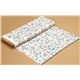 ecru birch organic fabric with red mopeds, cars, guitars 3