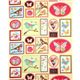 fabric bird butterfly heart rectangular Robert Kaufman 2
