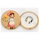 farm girl flower fabric button Japanese button Kokka 2