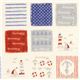fine sailors fabric with squares by Kokka from Japan 1