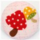 fly agaric fabric button light pink Japanese button 1