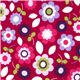 fuchsia Flanellstoff bunte Blumen von Robert Kaufman 1