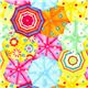 funny summer fabric with umbrellas by Timeless Treasures 1