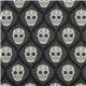 grauer Michael Miller Stoff Totenköpfe Skull Damask 2