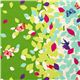 green echino canvas fabric leaves & birds dal Giappone1