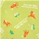 green Bambi deer Japanese Kokka Fabric Eau de Mer 1