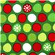 green Christmas fabric dots snowflake Robert Kaufman 1