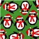 green Christmas fabric with penguins Realizzato da Robert Kaufman 1