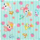 green Easter fabric bunny bears birds strawberry 1