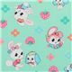 green Japanese fabric bunny doggy strawberry flowers 1