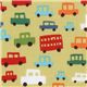green Michael Miller fabric small cars for boys 1