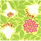 green Michael Miller fabric with flowers by Patty Young 1