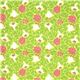 green Michael Miller fabric with flowers by Patty Young 2