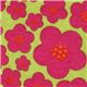 green Michael Miller knit fabric Pink Blossoms 1