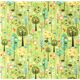 green Riley Blake fabric forest with birds mushrooms 1