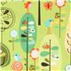 green Riley Blake fabric forest with birds mushrooms 2