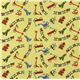 green Riley Blake flannel fabric train airplane scooter 2