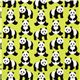 green Robert Kaufman fabric Menagerie with panda bears 2