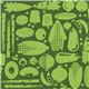 green Timeless Treasures vegetable fabric from the USA 1
